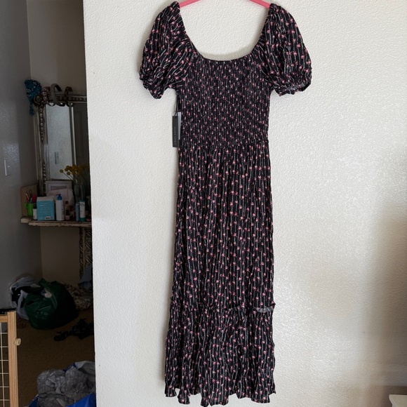 Black Tape Black and‎ Pink Floral Maxi Dress Sz S NWT - Picture 11 of 12